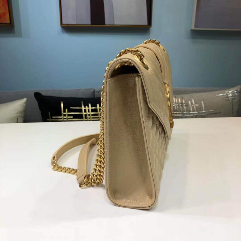 Saint Laurent Grain Leather Envelope Medium Bag 487206 Easybags45722